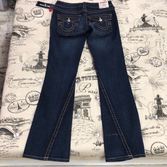 True Religion Joey Twist Flare Leg Dark Jeans - Picture 3 of 11